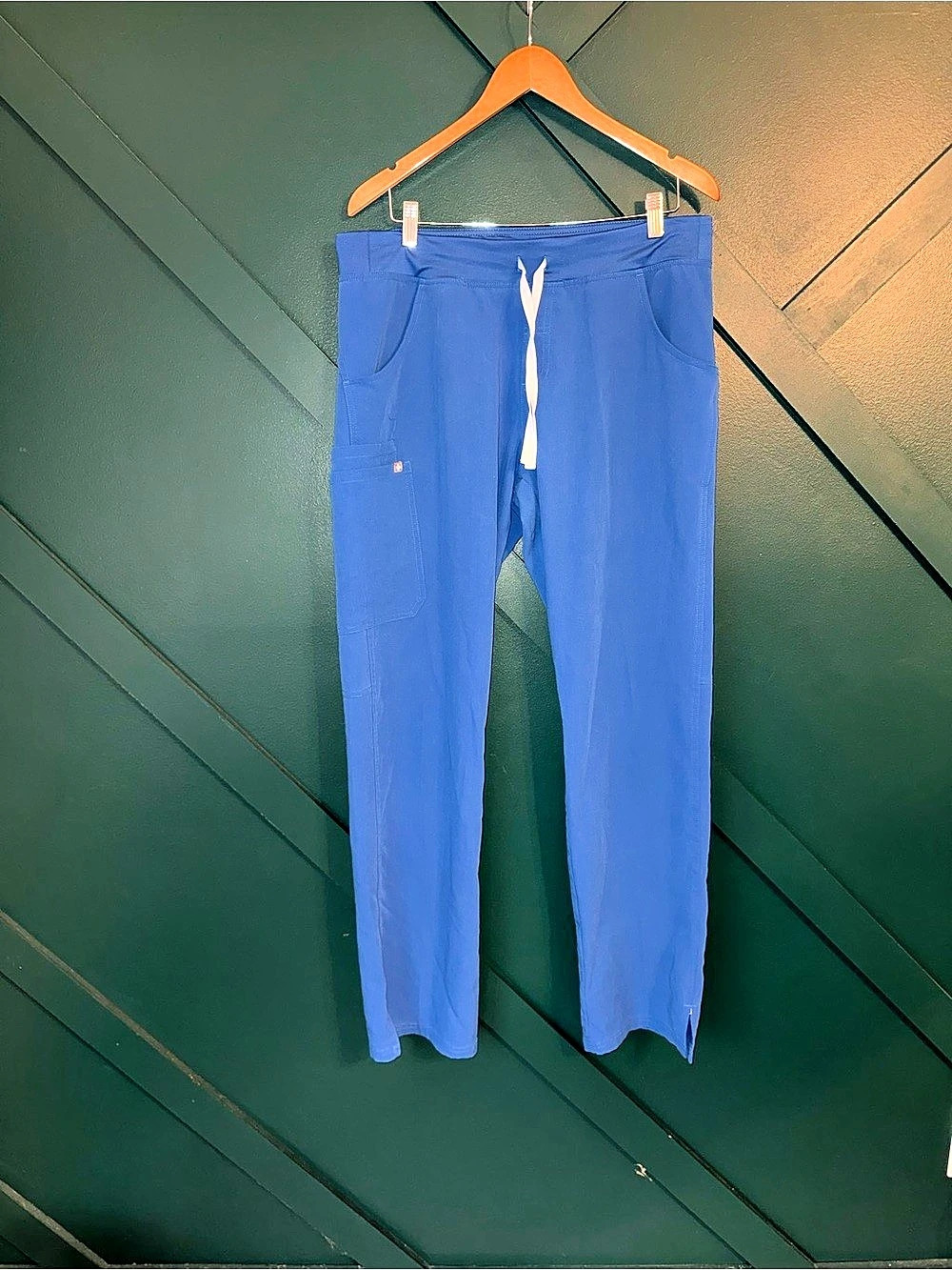 FIGS Women Kade Straight Leg Royal Blue Size Large Tall